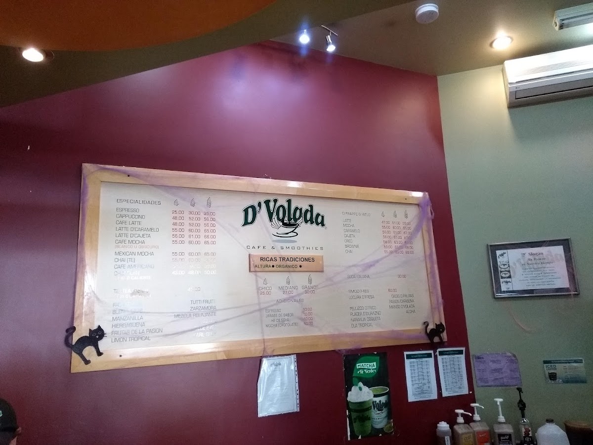 D'Volada Macroplaza Menu - Image 1